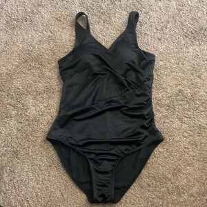 Islander Black Slimming One Piece Swimsuit 10